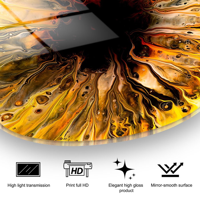 Wallity Pintura Decorativa de Vidrio Templado Multicolor 35 x 50 cm